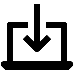 Data Transfer Laptop Download Icon from Nova Line Set
