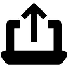 Data Transfer Laptop Upload Icon from Nova Solid Set
