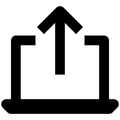 Data Transfer Laptop Upload Icon from Nova Line Set