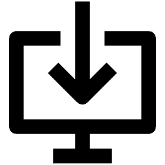Data Transfer Personal Computer Download Icon from Nova Line Set