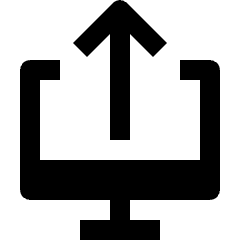 Data Transfer Personal Computer Upload Icon from Nova Solid Set