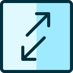 Data Transfer Square Diagonal Icon from Ultimate Duotone Set