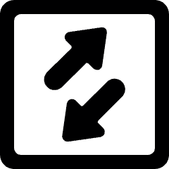 Data Transfer Square Diagonal Alternate Icon from Ultimate Bold Set