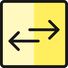 Data Transfer Square Horizontal Icon from Ultimate Colors Set