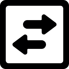 Data Transfer Square Horizontal Alternate Icon from Ultimate Bold Set