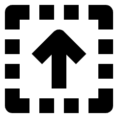 Data Transfer Square Upload Dashed Icon from Nova Solid Set