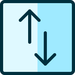 Data Transfer Square Vertical Icon from Ultimate Duotone Set