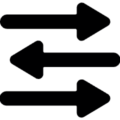 Data Transfer Three Back Forth Back Icon from Ultimate Bold Set