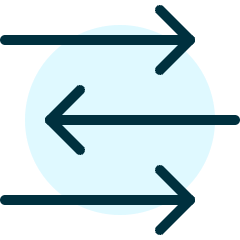 Data Transfer Three Back Forth Back Icon from Ultimate Duotone Set