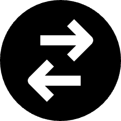 Data Transfer Traffic Circle Icon from Nova Solid Set
