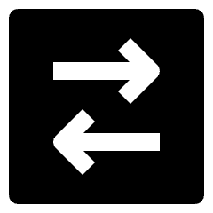 Data Transfer Traffic Square Icon from Nova Solid Set