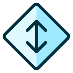 Data Transfer Vertical Diamond Icon from Ultimate Duotone Set