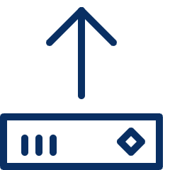 Harddrive Disk Upload 2 Icon from Cyber Line Set