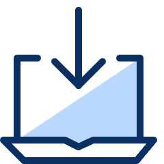 Laptop Download Icon from Cyber Duotone Set