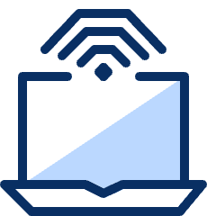 Laptop Wifi Icon from Cyber Duotone Set