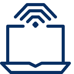 Laptop Wifi Icon from Cyber Line Set