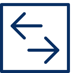Left Right Traffic Data Transfer Square Icon from Cyber Line Set