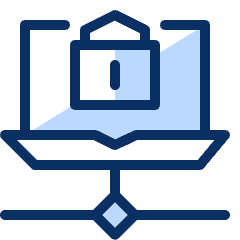 Network Laptop Lock Encrypt Icon from Cyber Duotone Set