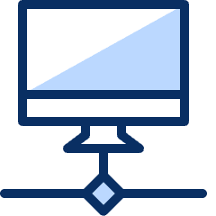 Network Screen Imac Icon from Cyber Duotone Set