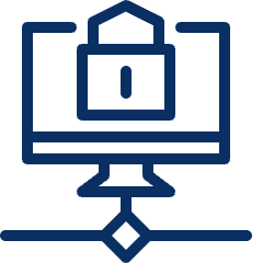 Network Screen Imac Lock Encrypt Icon from Cyber Line Set