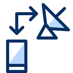 Transfer Mobile Smart Phone Satellite Radar Icon from Cyber Duotone Set