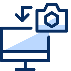 Transfer Picture Camera Data Icon from Cyber Duotone Set