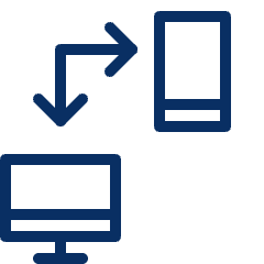 Transfer Screen Imac Mobile Smart Phone Icon from Cyber Line Set