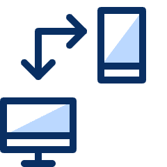 Transfer Screen Imac Mobile Smart Phone Icon from Cyber Duotone Set