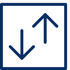 Upload Download Traffic Data Trasfer Square Icon from Cyber Line Set
