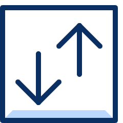 Upload Download Traffic Data Trasfer Square Icon from Cyber Duotone Set