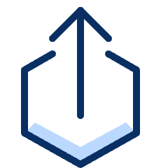 Upload Hexagon 2 Icon from Cyber Duotone Set