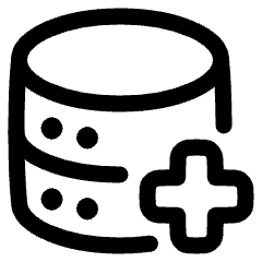Database Add 1 Icon from Plump Line Set