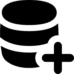 Database Add 1 Icon from Flex Solid Set