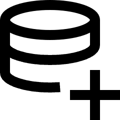 Database Add 1 Icon from Sharp Line Set