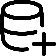 Database Add 1 Icon from Flex Line Set