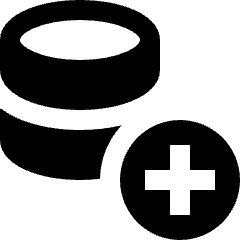 Database Add Plus Icon from Nova Solid Set