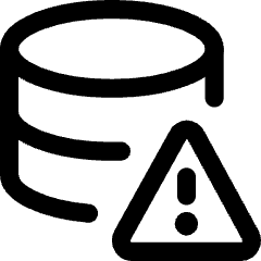 Database Alert Icon from Core Line Set