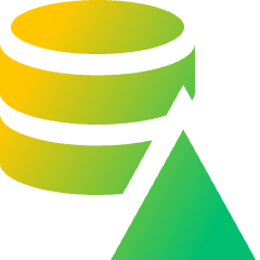 Database Alert Icon from Sharp Gradient Set