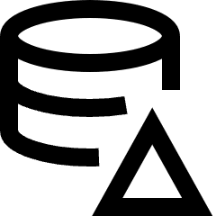 Database Alert Icon from Sharp Line Set