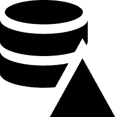 Database Alert Icon from Sharp Solid Set