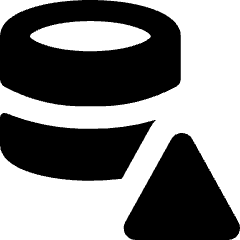 Database Alert Icon from Micro Solid Set