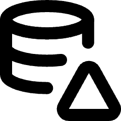 Database Alert Icon from Micro Line Set