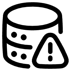 Database Alert Icon from Plump Line Set