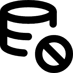 Database Block Icon from Micro Line Set