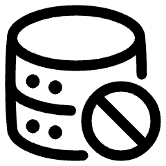 Database Block Icon from Plump Line Set