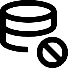 Database Block Icon from Sharp Line Set