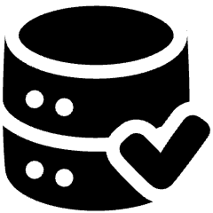 Database Check Icon from Plump Solid Set