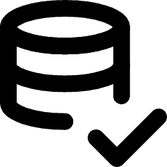 Database Check Icon from Micro Line Set