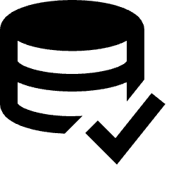 Database Check Icon from Sharp Remix Set