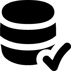 Database Check Icon from Flex Solid Set